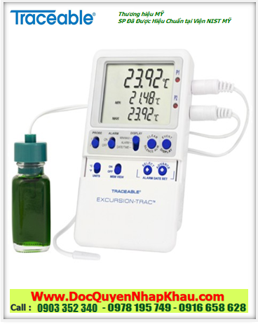 Nhiệt kế –50.00 đến 70.00°C, 6434 Excursion-Trac™ Traceable® Datalogger Thermometer